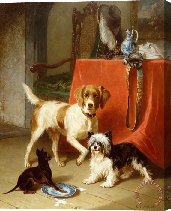 Conradyn Cunaeus Three dogs Stretched Canvas Painting / Canvas Art