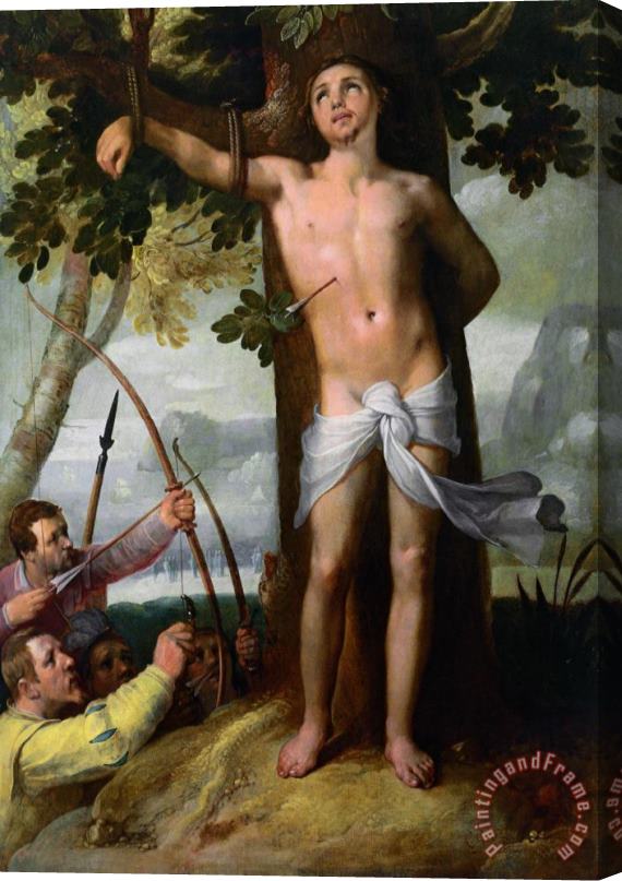 Cornelis Cornelisz The Miracle of Saint Sebastian Stretched Canvas Painting / Canvas Art