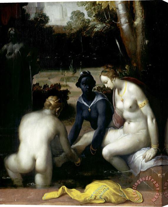 Cornelis Cornelisz. van Haarlem Bathsheba at Her Toilet Stretched Canvas Painting / Canvas Art