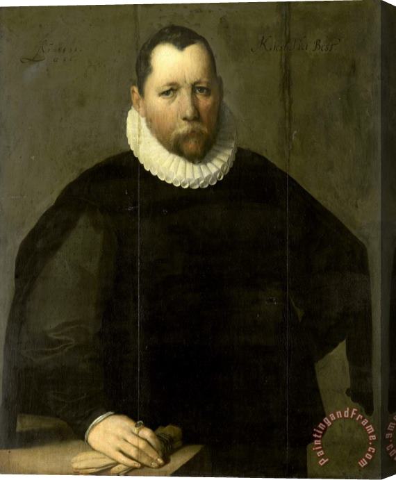 Cornelis Cornelisz. van Haarlem Pieter Jansz Kies (c 1536 97). Burgomaster of Haarlem Stretched Canvas Painting / Canvas Art