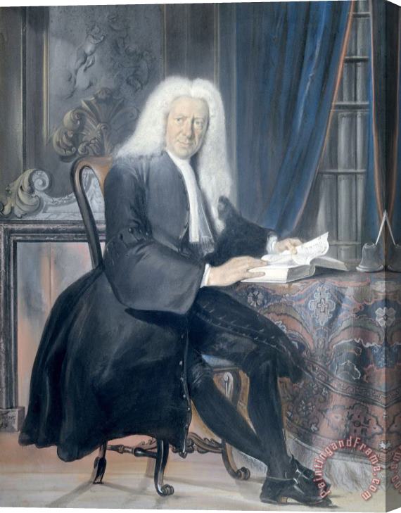 Cornelis Troost Carel Bouman (1673 1747). Tabaksfactor Te Amsterdam En Dichter Stretched Canvas Painting / Canvas Art