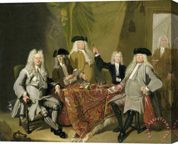 Cornelis Troost Inspectors of The Collegium Medicum in Amsterdam, 1724 Stretched Canvas Print / Canvas Art