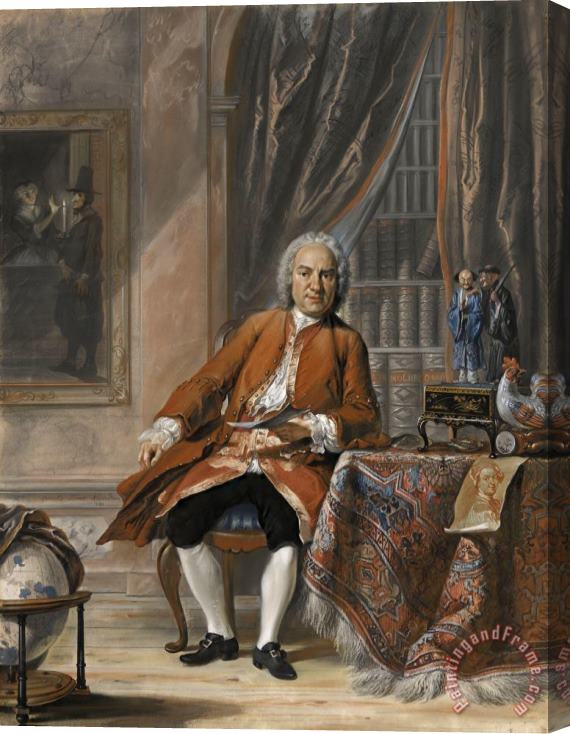Cornelis Troost Portrait of Joan Jacob Mauricius, Governor General of Suriname Stretched Canvas Painting / Canvas Art