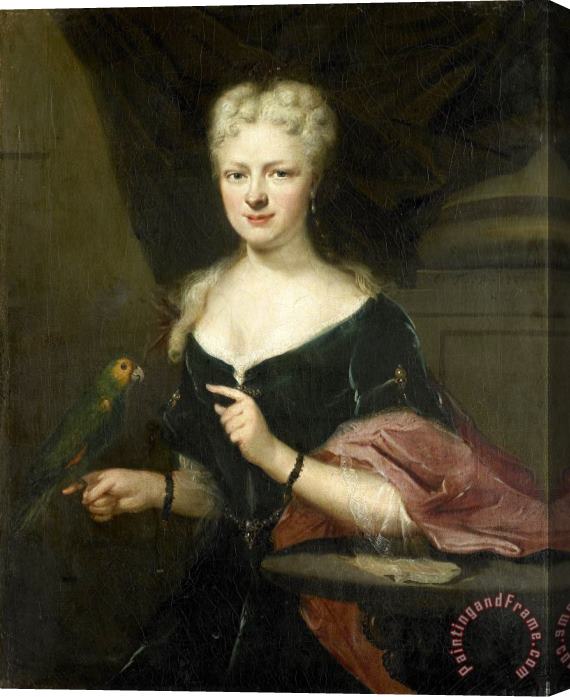 Cornelis Troost Portrait of Maria Magdalena Stavenisse, Wife of Jacob De Witte of Elkerzee, Councilor of Zierikzee Stretched Canvas Painting / Canvas Art