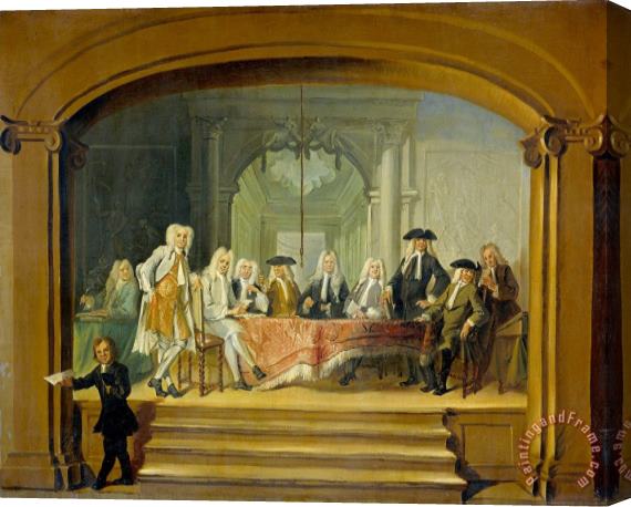 Cornelis Troost Regents of The Aalmoezeniersweeshuis Orphanage in Amsterdam, 1729 Stretched Canvas Painting / Canvas Art