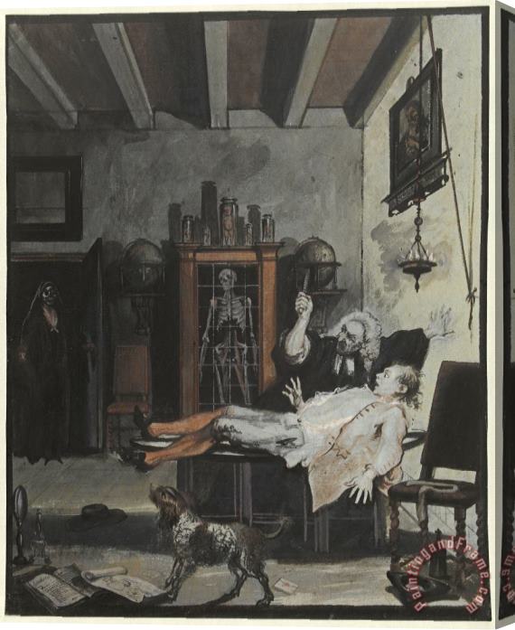 Cornelis Troost Scene Uit Het Blijspel Krispijn Medicijn Stretched Canvas Print / Canvas Art