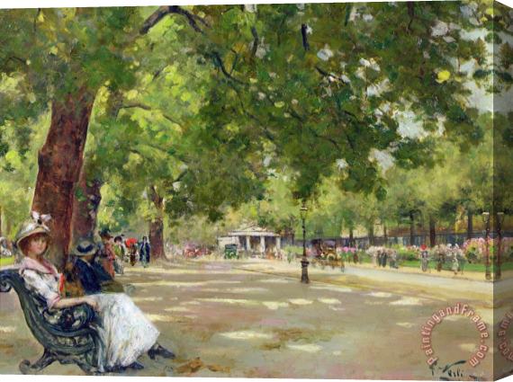 Count Girolamo Pieri Nerli  Hyde Park - London Stretched Canvas Print / Canvas Art