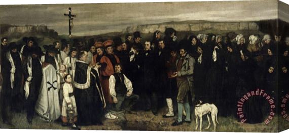 Courbet, Gustave A Burial at Ornans Stretched Canvas Painting / Canvas Art