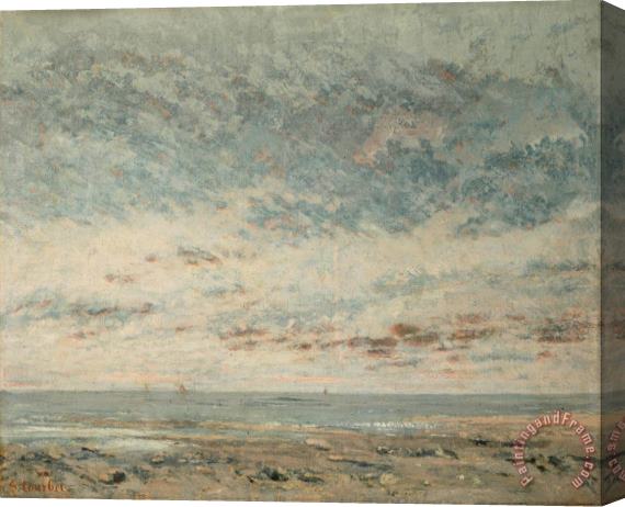 Courbet, Gustave Low Tide at Trouville Stretched Canvas Print / Canvas Art