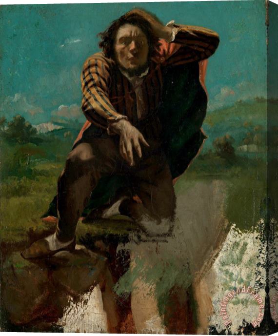 Courbet, Gustave Pa Kanten Av Stupet Stretched Canvas Painting / Canvas Art