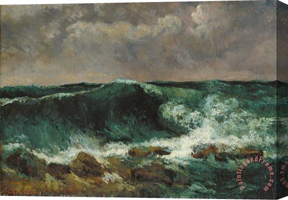 Courbet, Gustave The Wave 2 Stretched Canvas Painting / Canvas Art