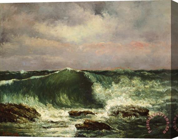 Courbet, Gustave Waves Stretched Canvas Print / Canvas Art