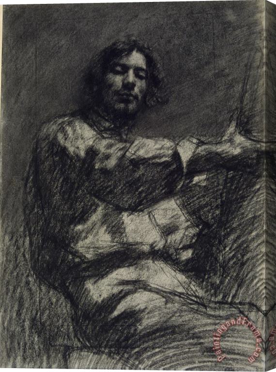 Courbet, Gustave Young Man Sitting, Study. Self Portrait Known As at The Easel Stretched Canvas Print / Canvas Art