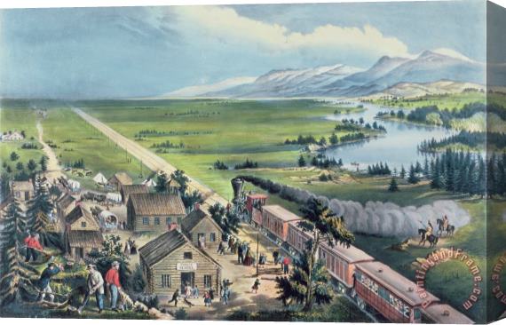 Currier and Ives Across the Continent Stretched Canvas Painting / Canvas Art