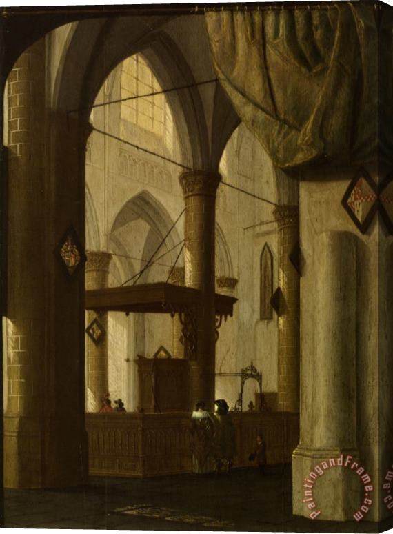 Daniel De Blieck Interior of Grote Kerk Stretched Canvas Print / Canvas Art