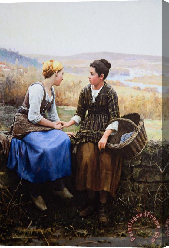 Daniel Ridgway Knight The First Grief, 1892 Stretched Canvas Painting / Canvas Art