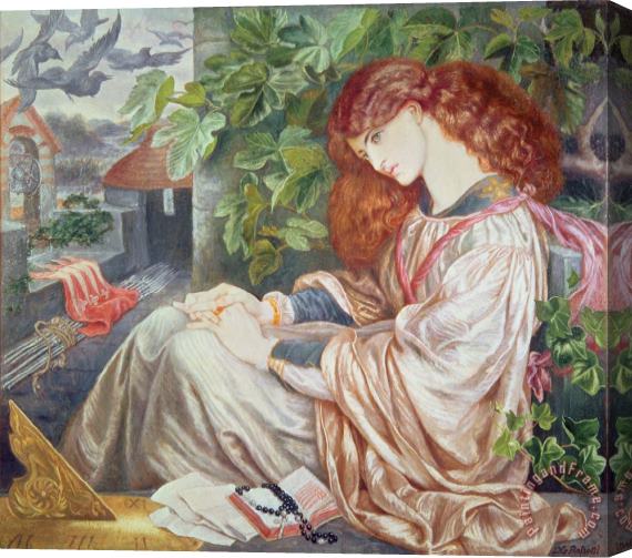 Dante Charles Gabriel Rossetti La Pia de Tolomei Stretched Canvas Painting / Canvas Art