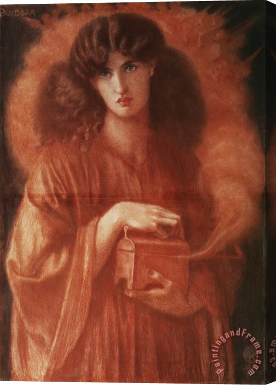 Dante Charles Gabriel Rossetti Pandora Stretched Canvas Painting / Canvas Art