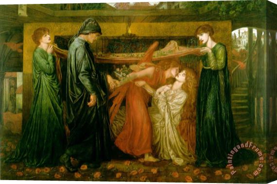 Dante Gabriel Rossetti Dante's Dream at The Time of The Death of Beatrice Stretched Canvas Painting / Canvas Art