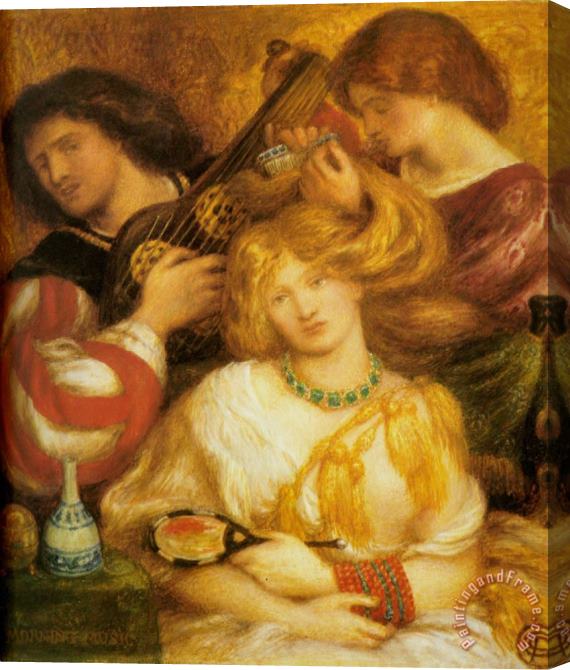 Dante Gabriel Rossetti Morning Music Stretched Canvas Painting / Canvas Art