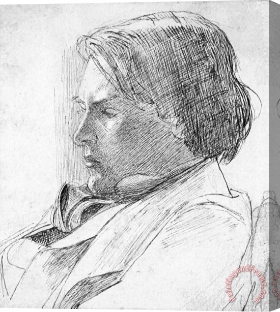 Dante Gabriel Rossetti Portrait of a Young Man Stretched Canvas Print / Canvas Art