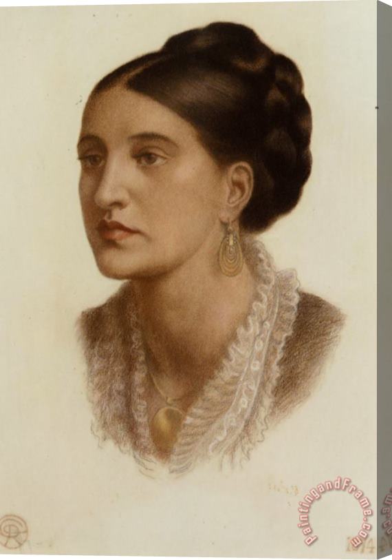 Dante Gabriel Rossetti Portrait of Mrs Georgin a Fernandez Stretched Canvas Print / Canvas Art