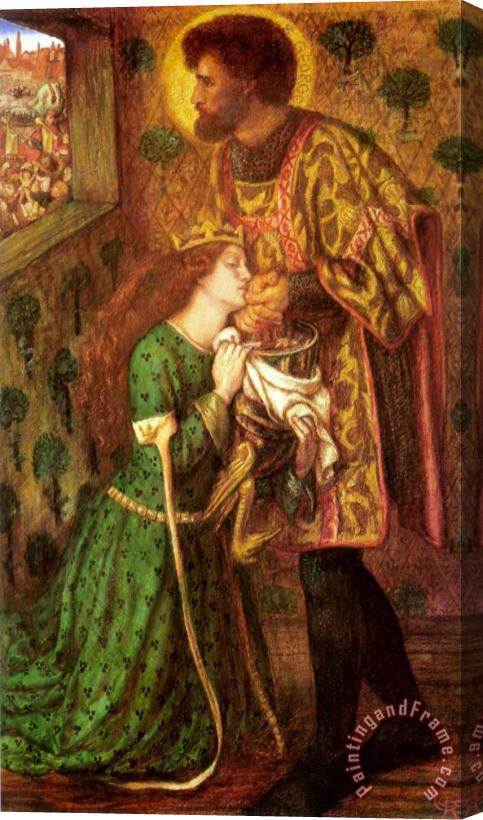 Dante Gabriel Rossetti Saint George And The Princess Sabra Stretched Canvas Print / Canvas Art