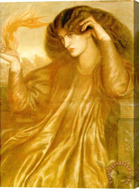 Dante Gabriel Rossetti The Lady of The Flame Stretched Canvas Painting / Canvas Art