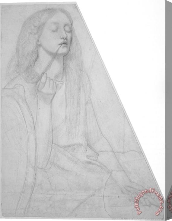 Dante Gabriel Rossetti The Return of Tibullus to Delia Study for Delia Stretched Canvas Print / Canvas Art