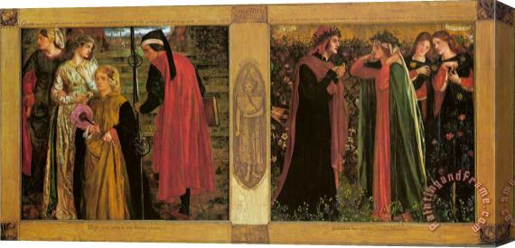 Dante Gabriel Rossetti The Salutation of Beatrice Stretched Canvas Print / Canvas Art