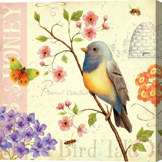 Daphne Brissonnet Birds And Bees I Stretched Canvas Print / Canvas Art