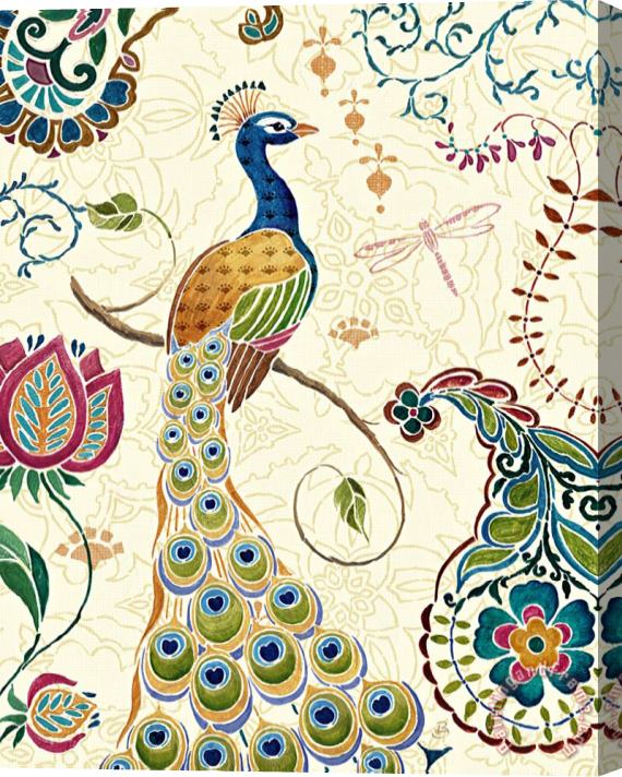 Daphne Brissonnet Peacock Fantasy II Stretched Canvas Print / Canvas Art