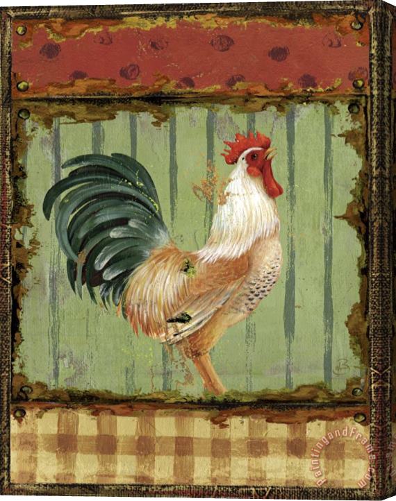Daphne Brissonnet Rooster Portraits III Stretched Canvas Painting / Canvas Art
