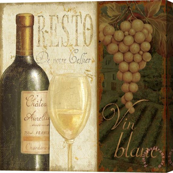 Daphne Brissonnet Wine List II Stretched Canvas Painting / Canvas Art