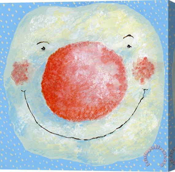 David Cooke Smiling Snowman Stretched Canvas Print / Canvas Art
