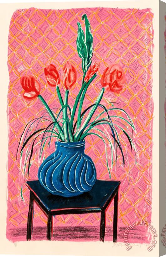 David Hockney Amaryllis in Vase, From Moving Focus, 1984 Stretched Canvas Print / Canvas Art
