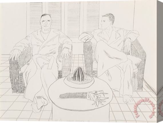 David Hockney Christopher Ischewood And Don Bacardy, 1976 Stretched Canvas Print / Canvas Art