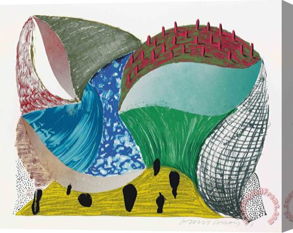 David Hockney Gorge D'incre From Some More New Prints, 1993 Stretched Canvas Painting / Canvas Art