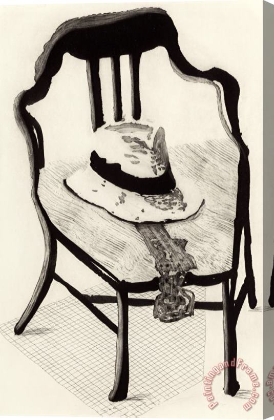 David Hockney Hat on a Chair (from The Geldzahler Portfolio) Stretched Canvas Painting / Canvas Art