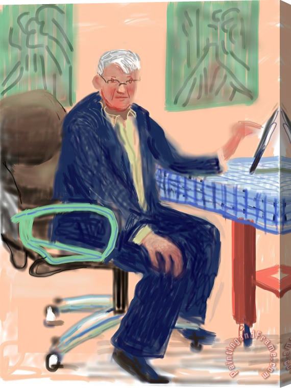 David Hockney Self Portrait, 25 March 2012, No. 3 (1236), 2012 Stretched Canvas Painting / Canvas Art