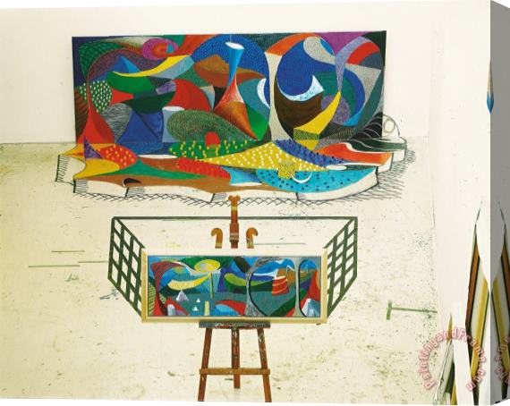 David Hockney Snails Space The Studio March 28th 1995, 1995 Stretched Canvas Print / Canvas Art
