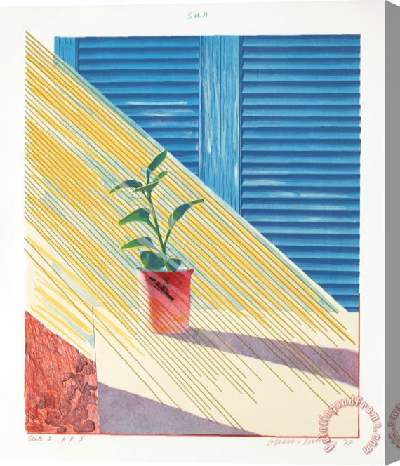 David Hockney Sun, State I, 1973 Stretched Canvas Painting / Canvas Art