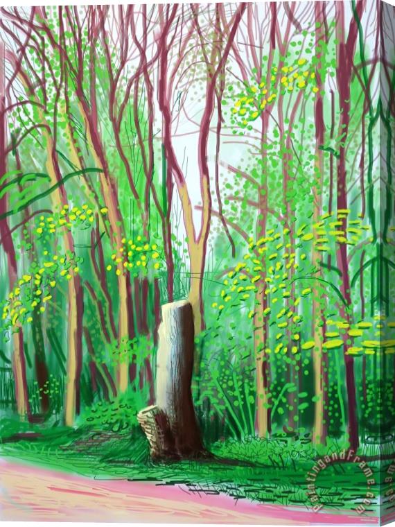 David Hockney The Arrival of Spring in Woldgate, East Yorkshire in 2011(twenty Eleven) 19 April, 2011 Stretched Canvas Painting / Canvas Art