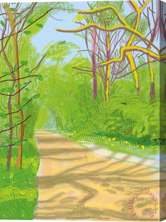 David Hockney The Arrival of Spring in Woldgate, East Yorkshire in 2011 (twenty Eleven) 25 April 2011, 2011 Stretched Canvas Painting / Canvas Art