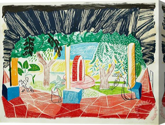 David Hockney Views of Hotel Well I, From Moving Focus Series, 1985 Stretched Canvas Print / Canvas Art