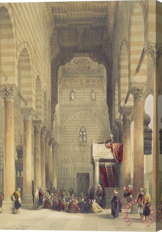 David Roberts Interior Of The Mosque Of The Metwalys Stretched Canvas Print / Canvas Art