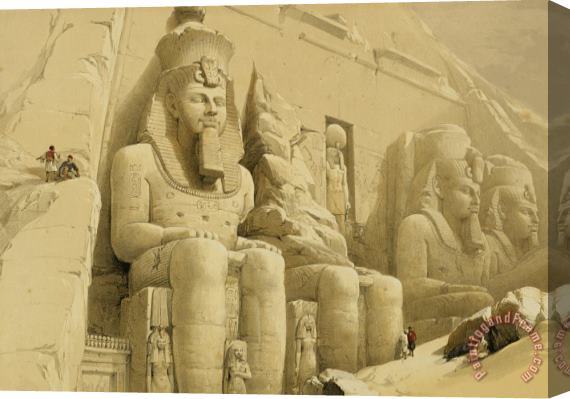 David Roberts The Great Temple Of Abu Simbel Stretched Canvas Print / Canvas Art
