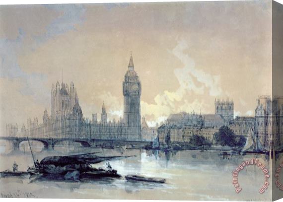 David Roberts The Houses of Parliament Stretched Canvas Painting / Canvas Art