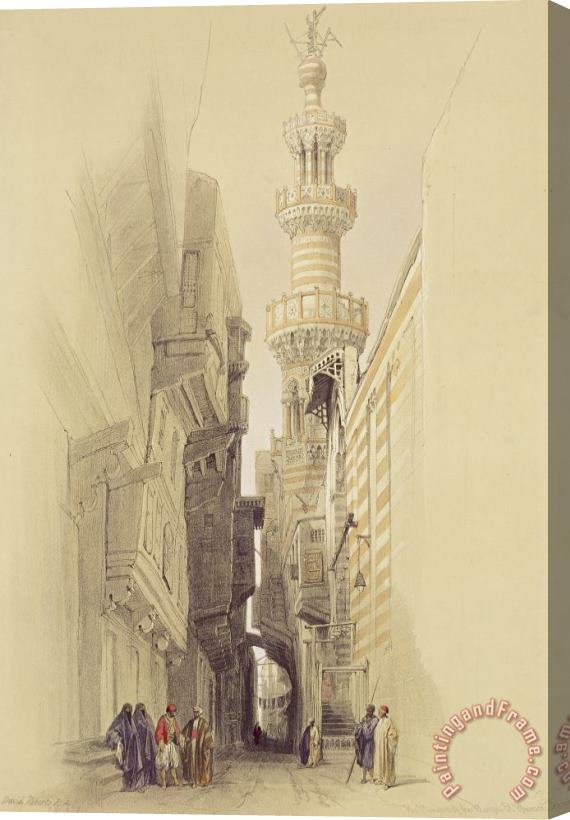 David Roberts The Minaret Of The Mosque Of El Rhamree Stretched Canvas Print / Canvas Art