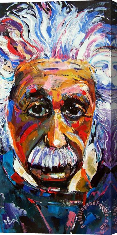 Debra Hurd Albert Einstein genius Stretched Canvas Print / Canvas Art